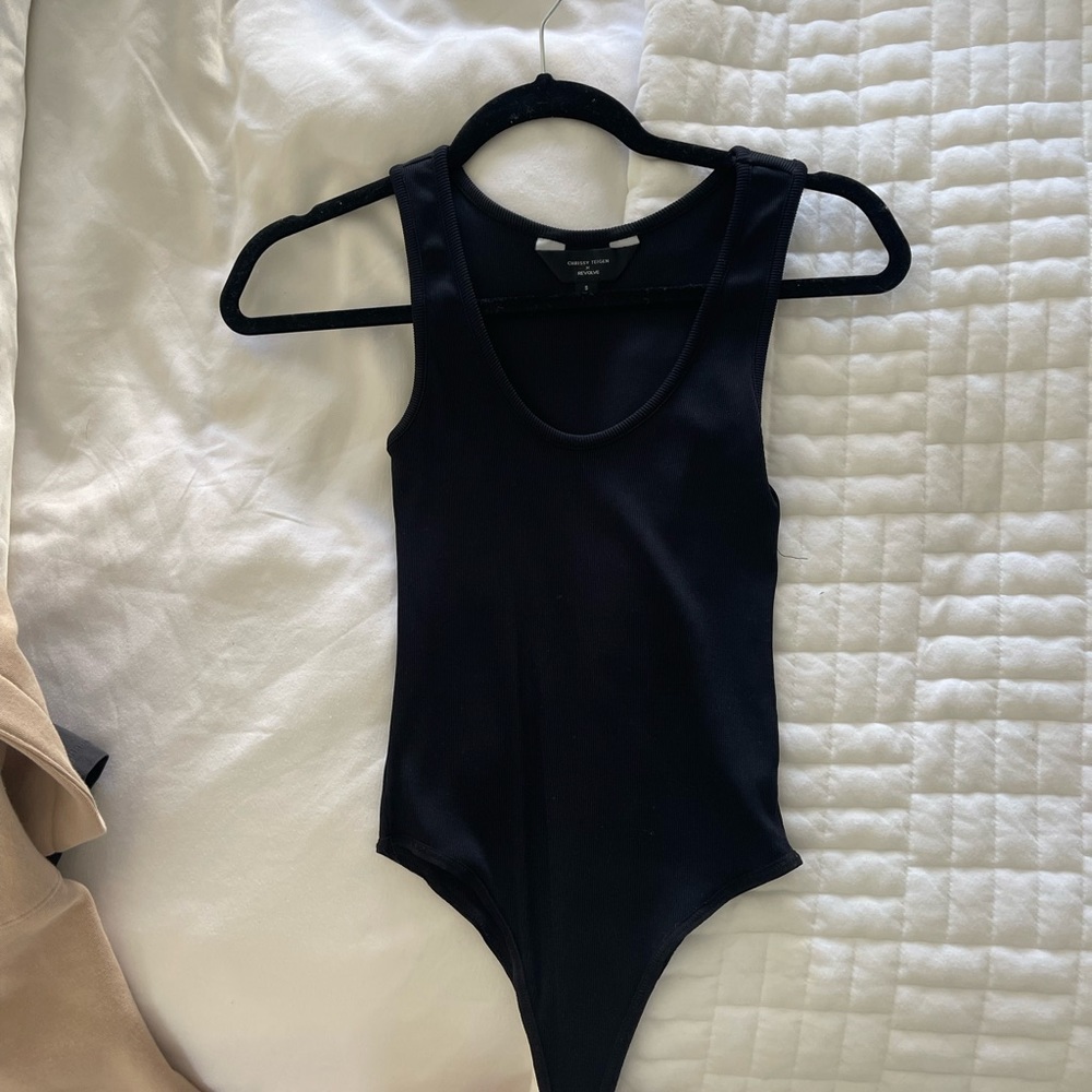 Chrissy teigen x revolve black bodysuit